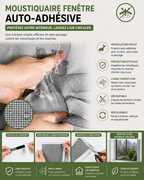 Moustiquaire fenêtre auto-adhésive (Blanc)