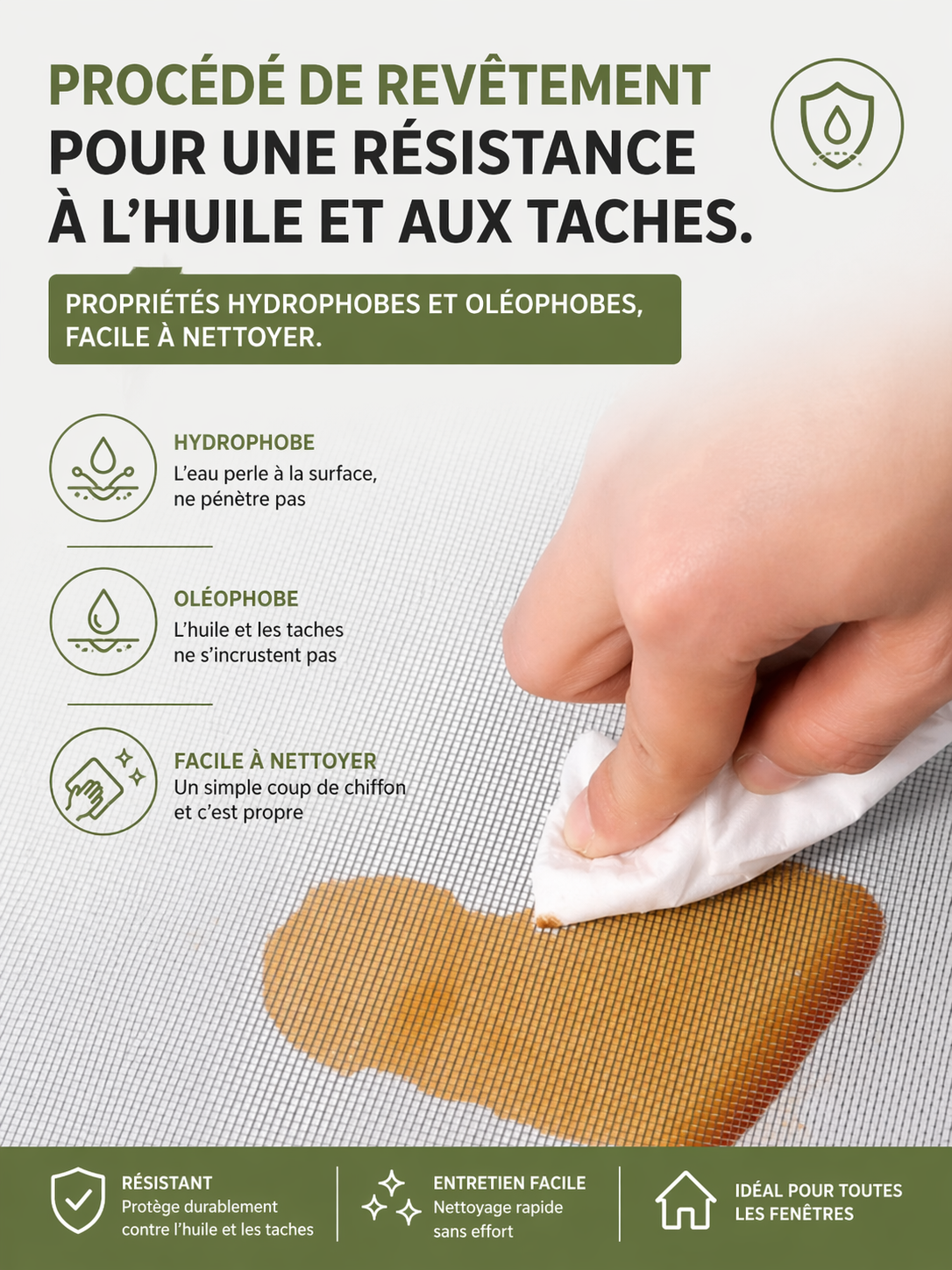 Rouleau de moustiquaire à découpé
