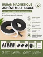 Ruban magnétique adhésif multi-usage