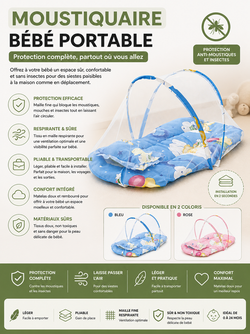 Moustiquaire bébé portable