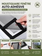 Moustiquaire fenêtre auto-adhésive (Noire)