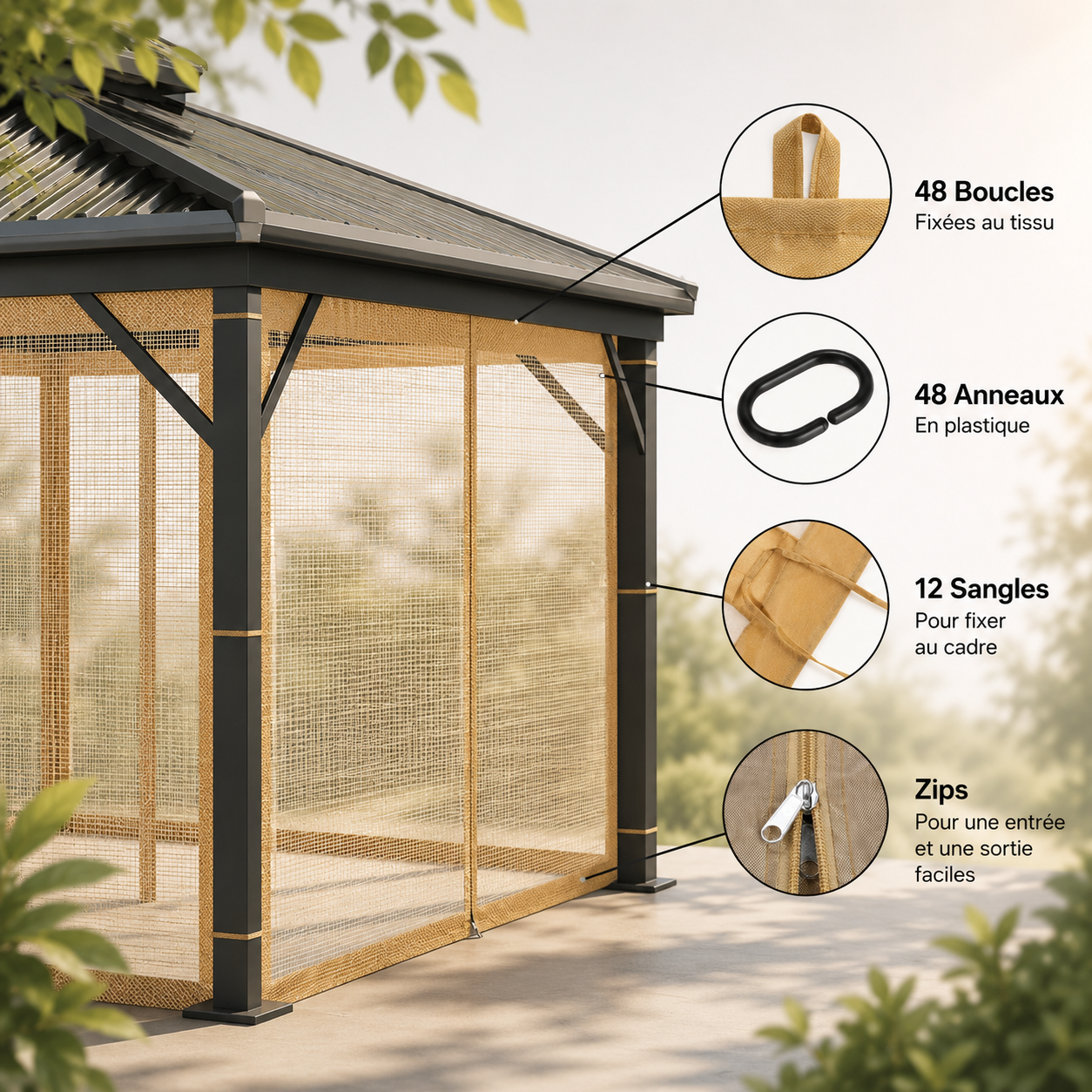 Moustiquaire Pergola